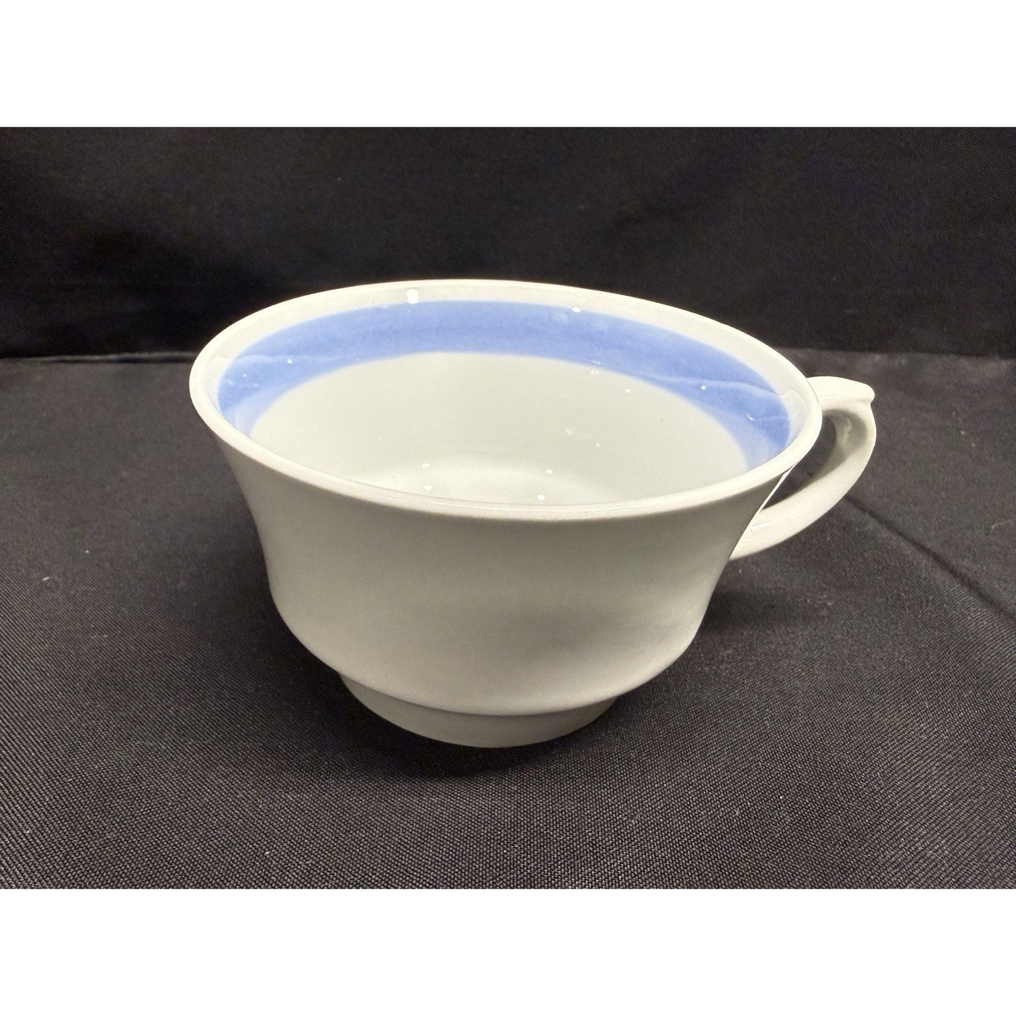 Arabia Blue Ribbon Suomi Striped White & Blue Tea Espresso Cups Set Of 4 Finland