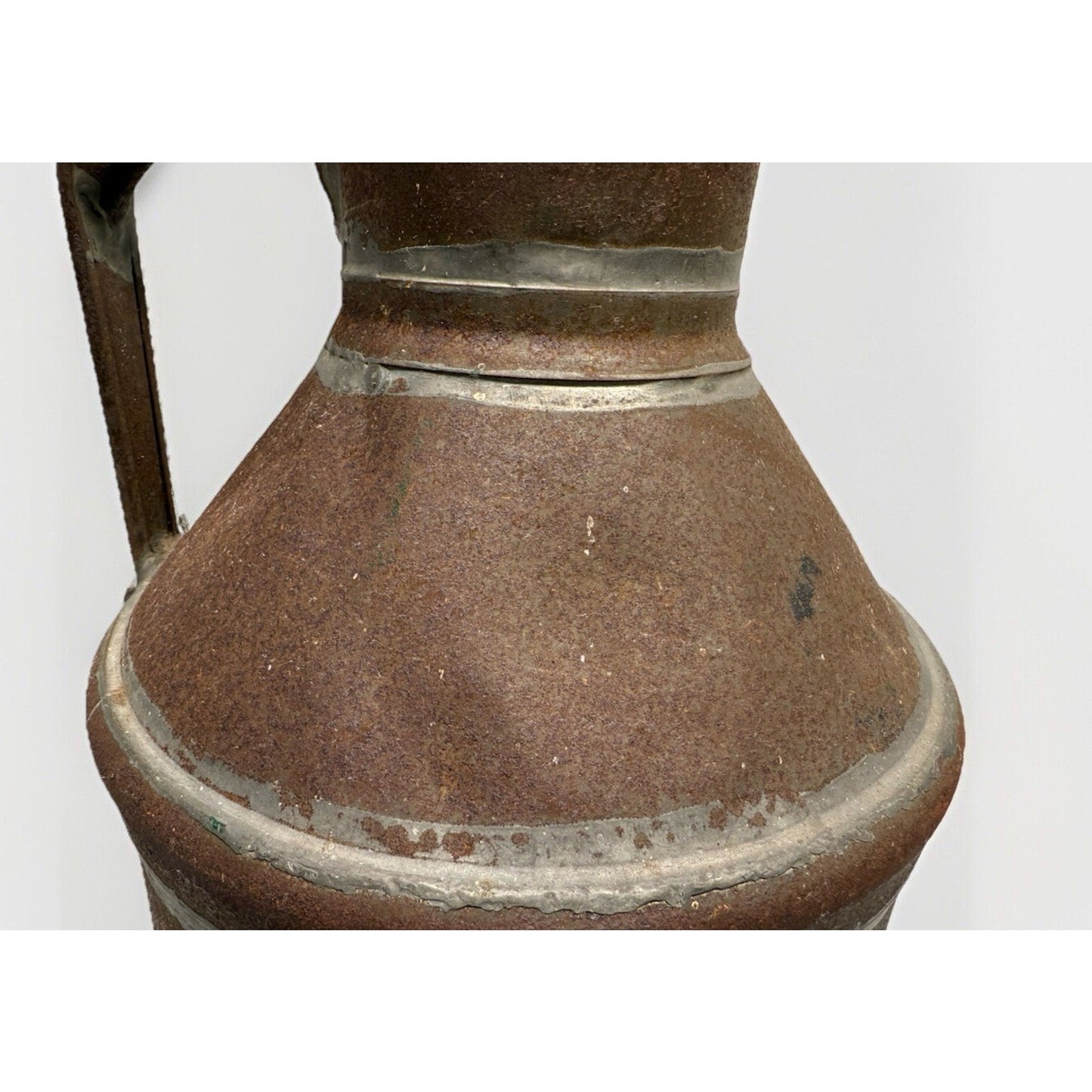 Antique early 1900’s metal milk can original wooden stopper farmhouse rustic 17”