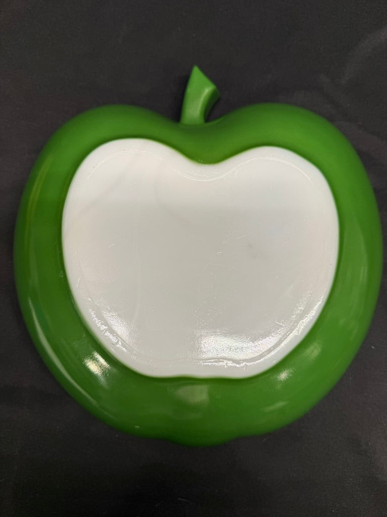 Vintage Hazel Atlas Apple Shaped Salad Serving Bowl Set 7 Piece Set 1950’s Green