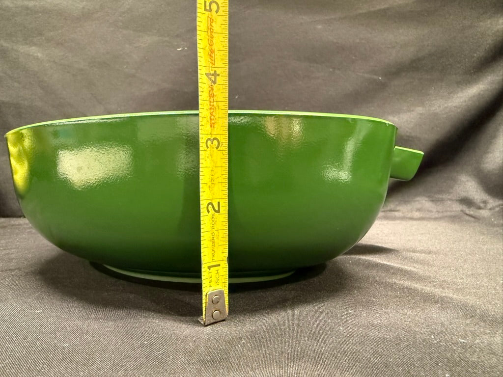 Vintage Hazel Atlas Apple Shaped Salad Serving Bowl Set 7 Piece Set 1950’s Green