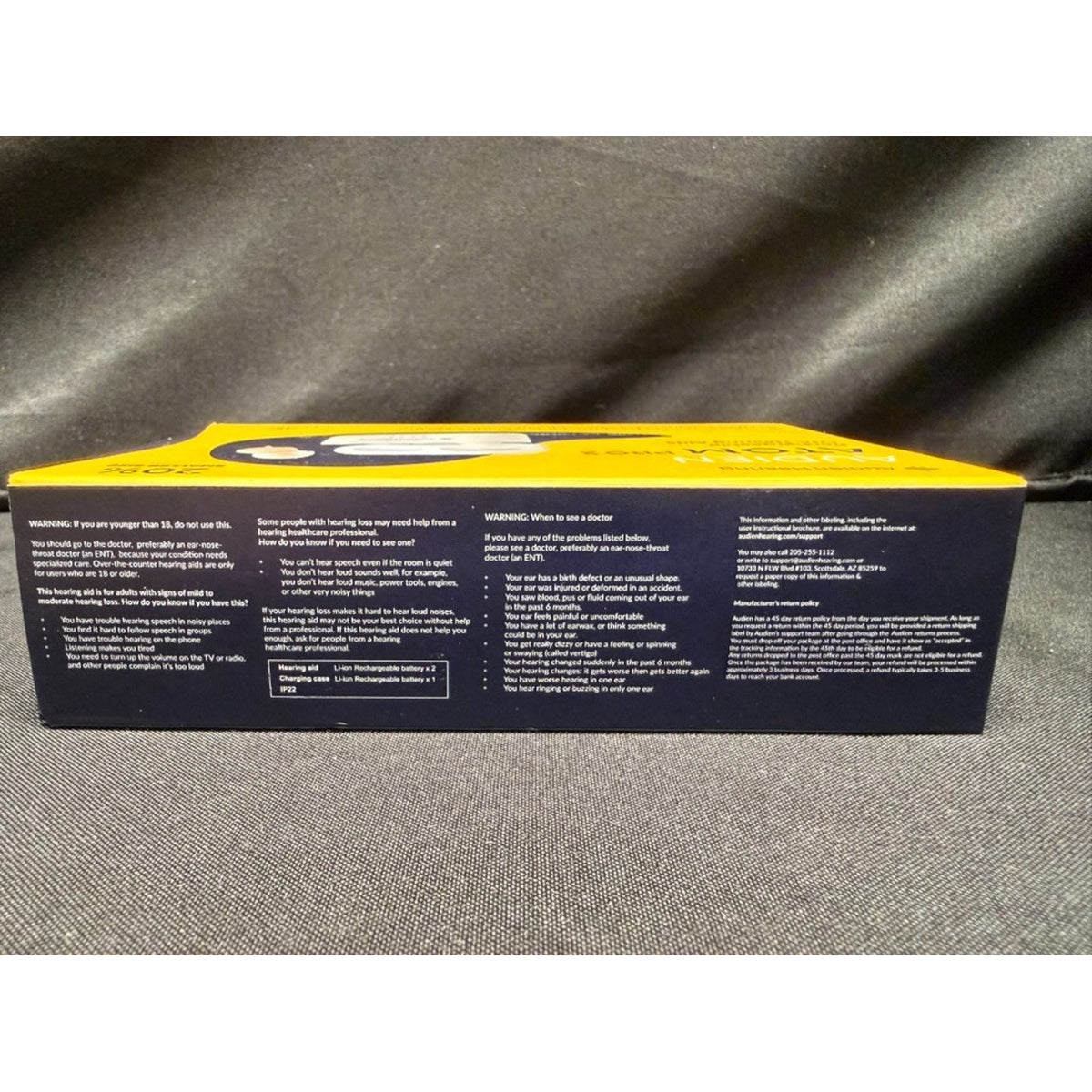 Audien Atom Pro 2 Wireless Rechargeable OTC Hearing Aids- open box