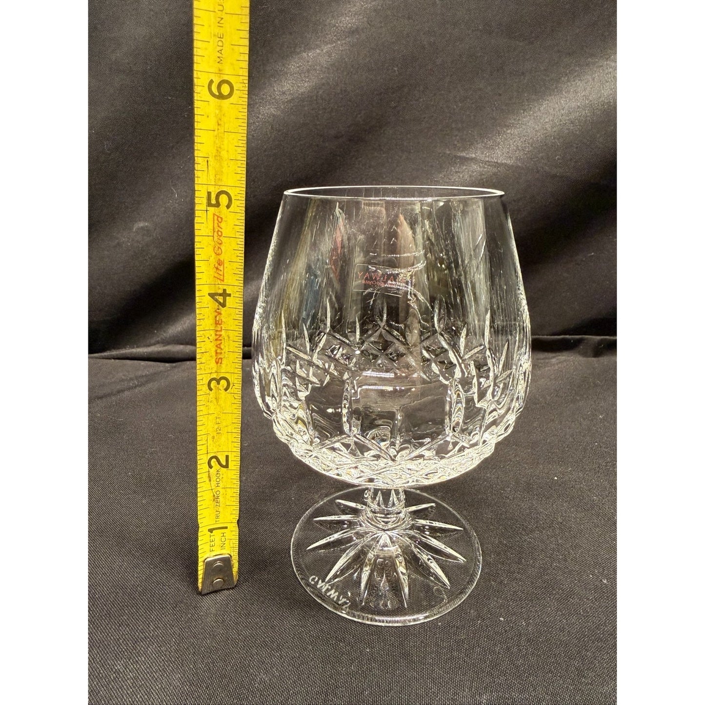 Set of 4 Galway Irish Lead Crystal Longford Brandy Snifter Glasses 5" tall VTG