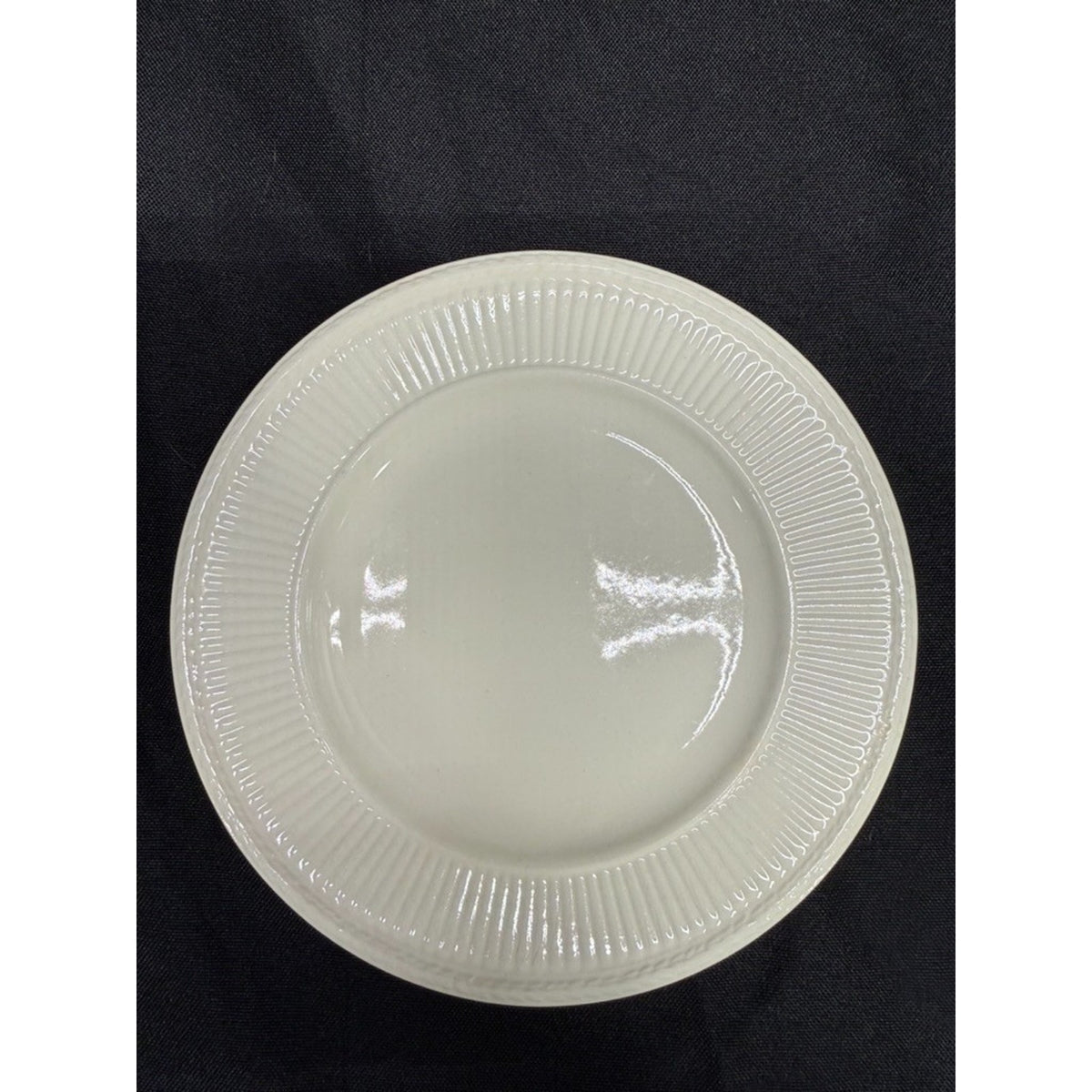Set of 6 Wedgwood Edme Cream/ White Round Bread Plates Lined Rim 6.5" Vintage