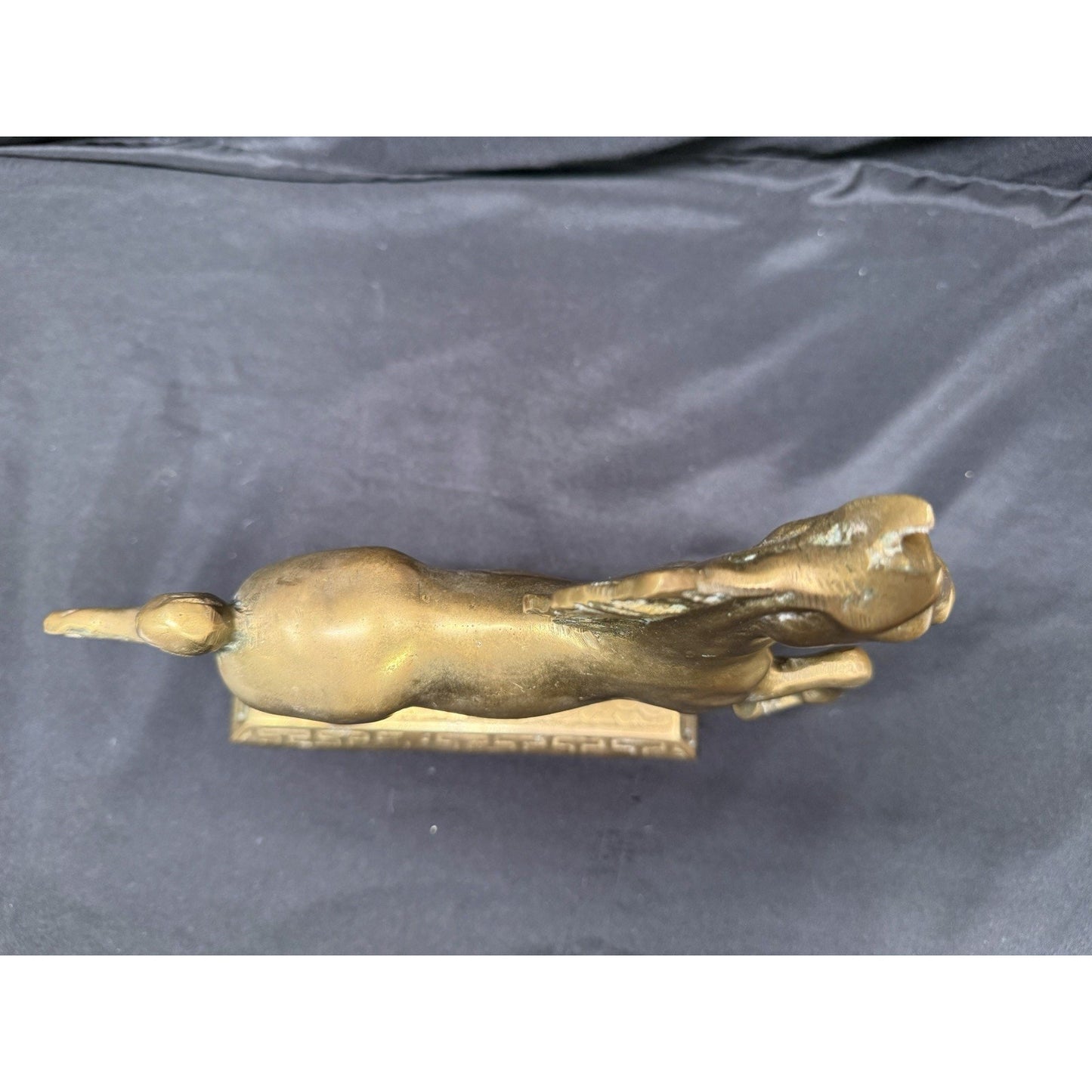 Williamsburg Pottery Factory Solid Brass Horse Statue Vintage 10” Equestrian