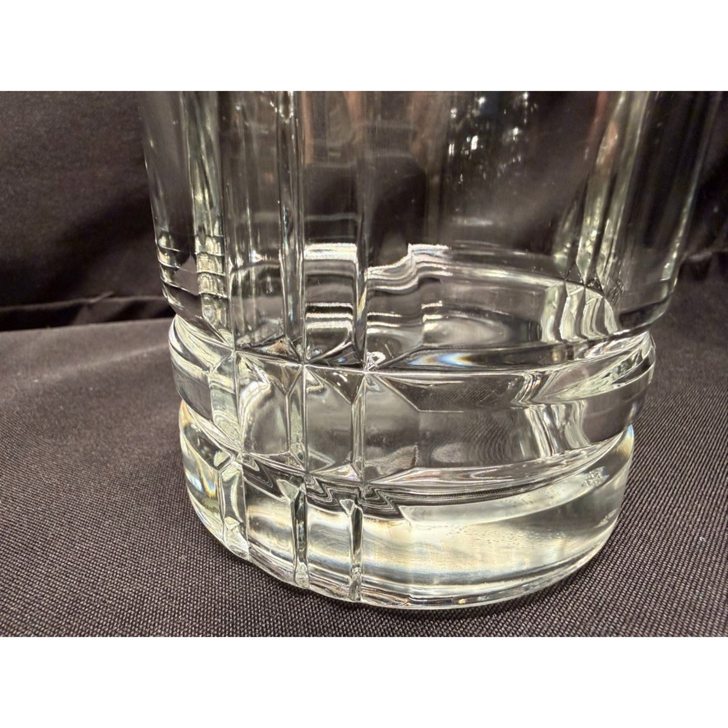 Set of 6 clear old fashioned whisky rocks glasses 4" small tumblers round USA
