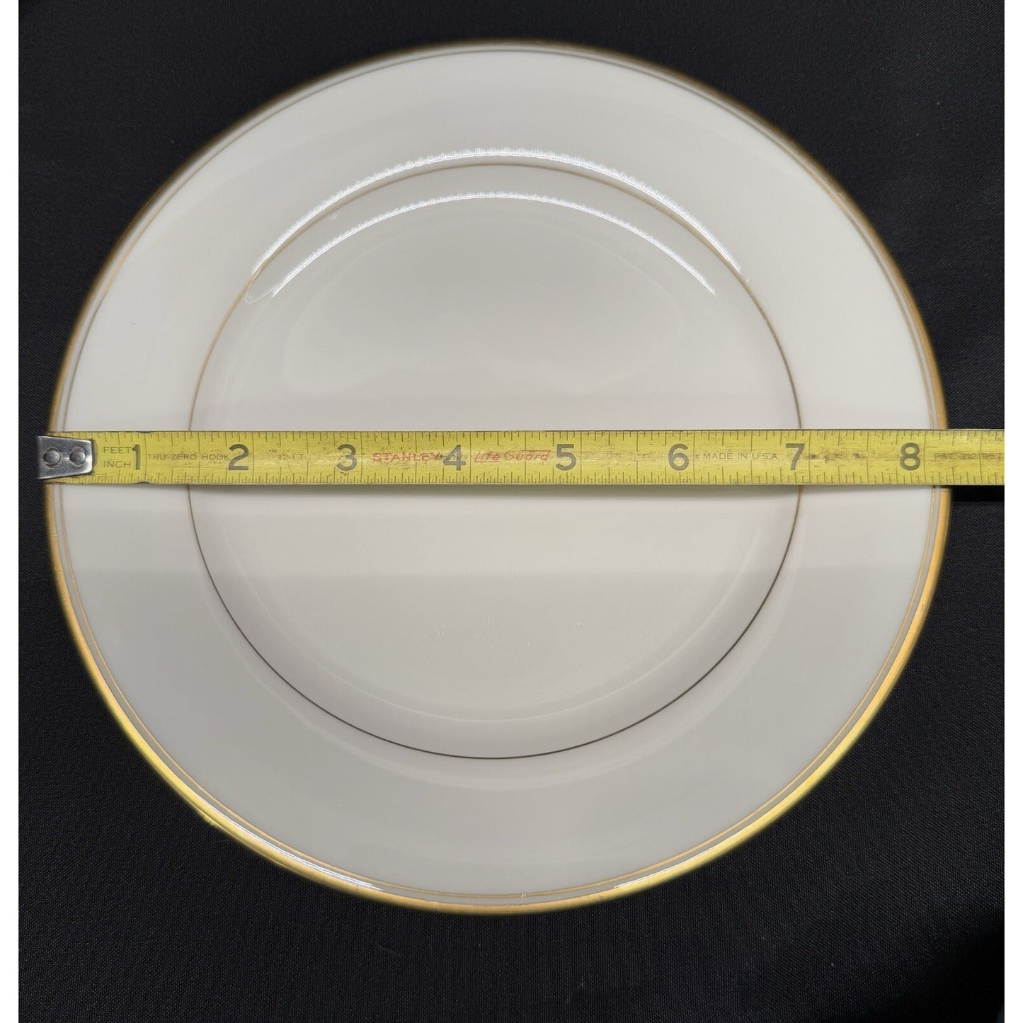 Set 6 Vintage Noritake Ivory China Linton 8.25” Round Salad Plates Gold Rimmed