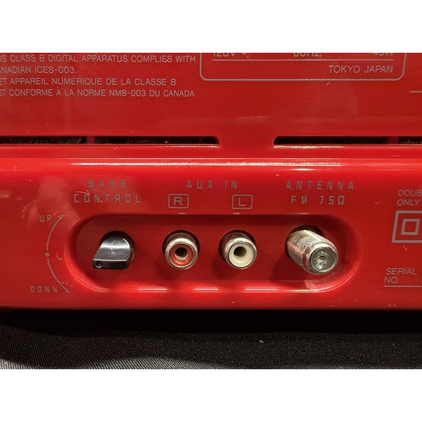 Vintage red Teac AM FM radio CD player alarm clock retro style tested works