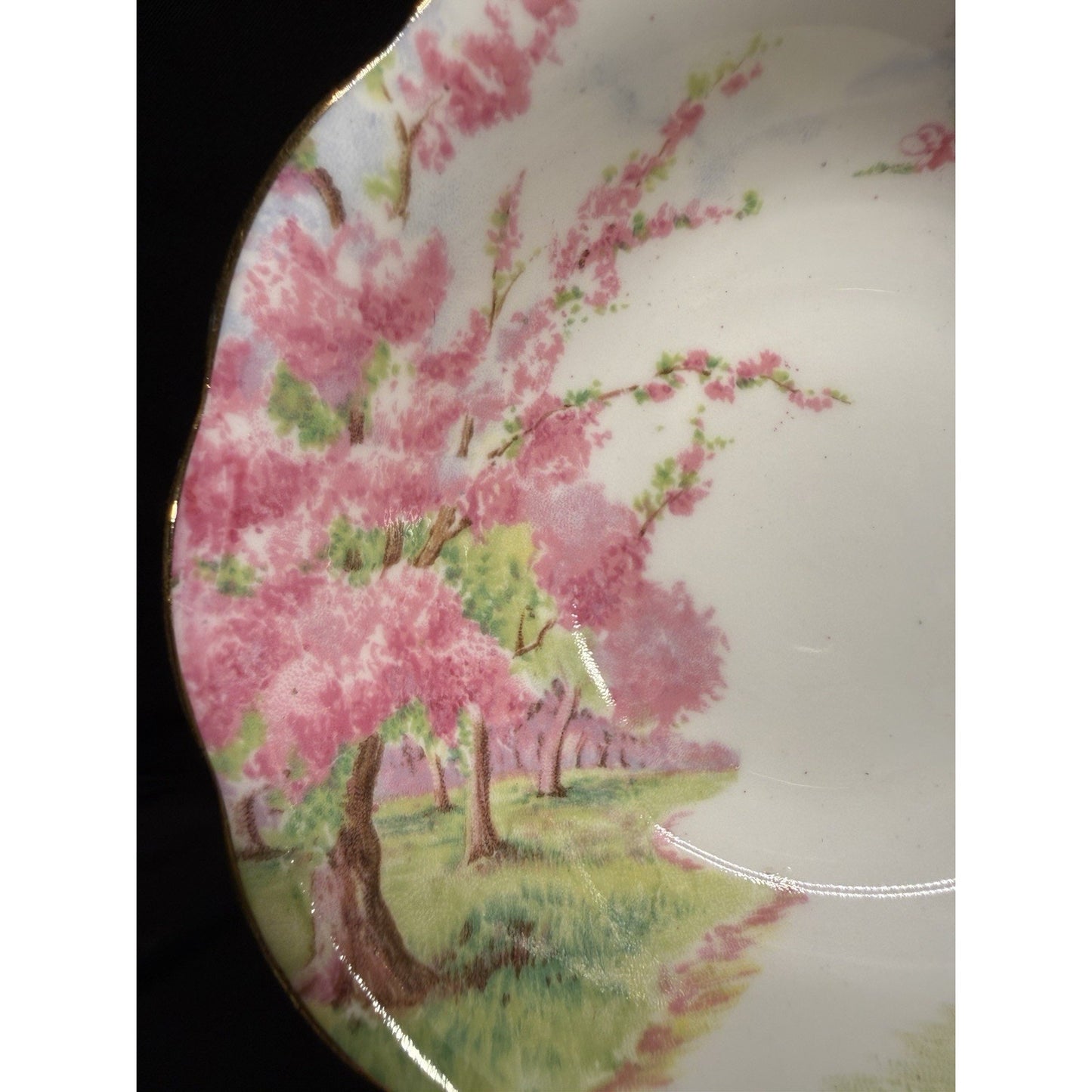 8 Royal Albert England Blossom Time 5.25” Berry Bowls Scalloped Rim Pink Vintage