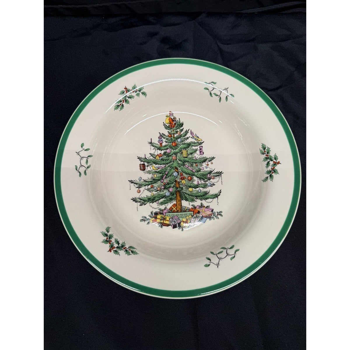 Spode Christmas Tree 11.5" Large Pasta/Vegetable Serving Bowl Round England VTG