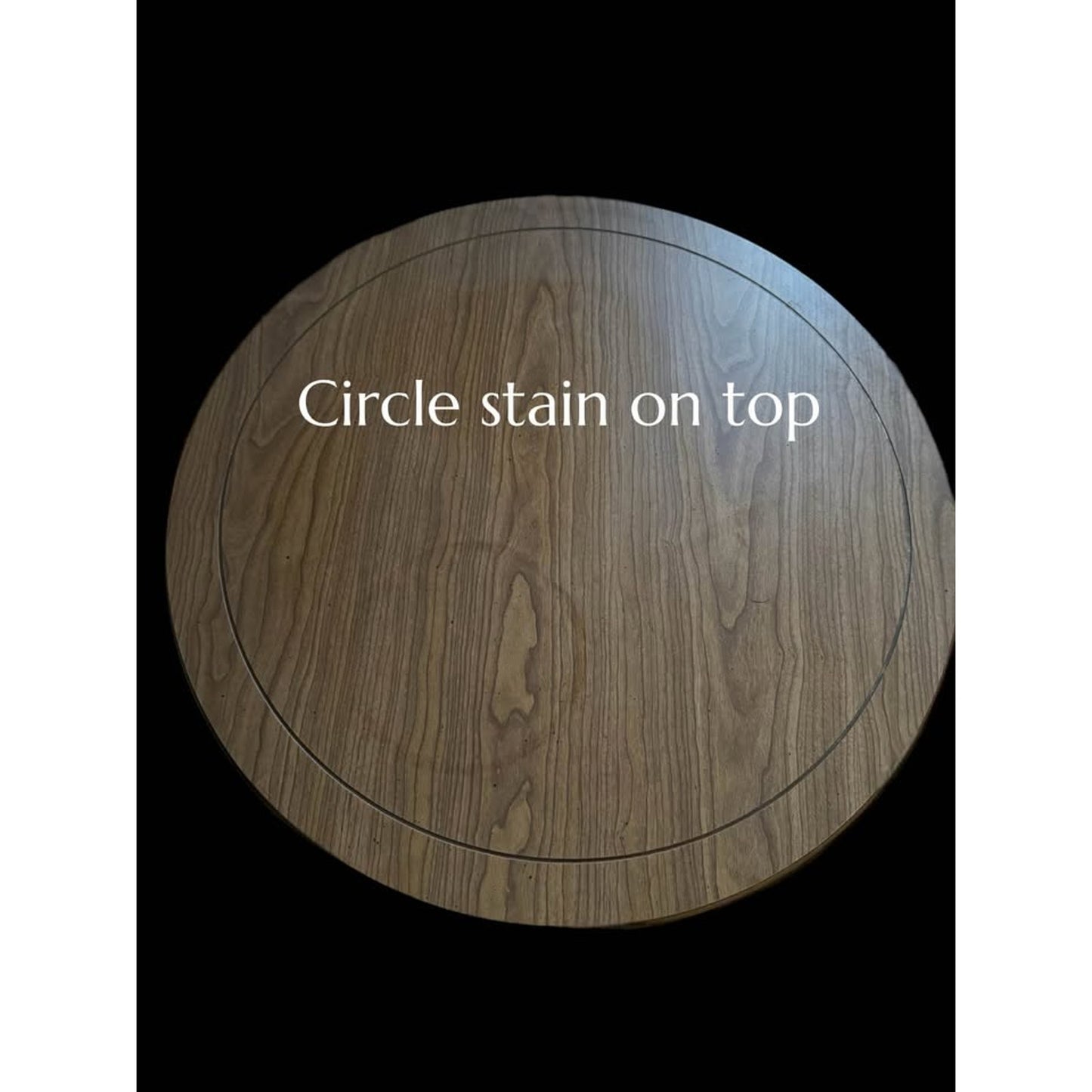 Vintage mersman round 2 tier walnut end table/side table with tapered legs
