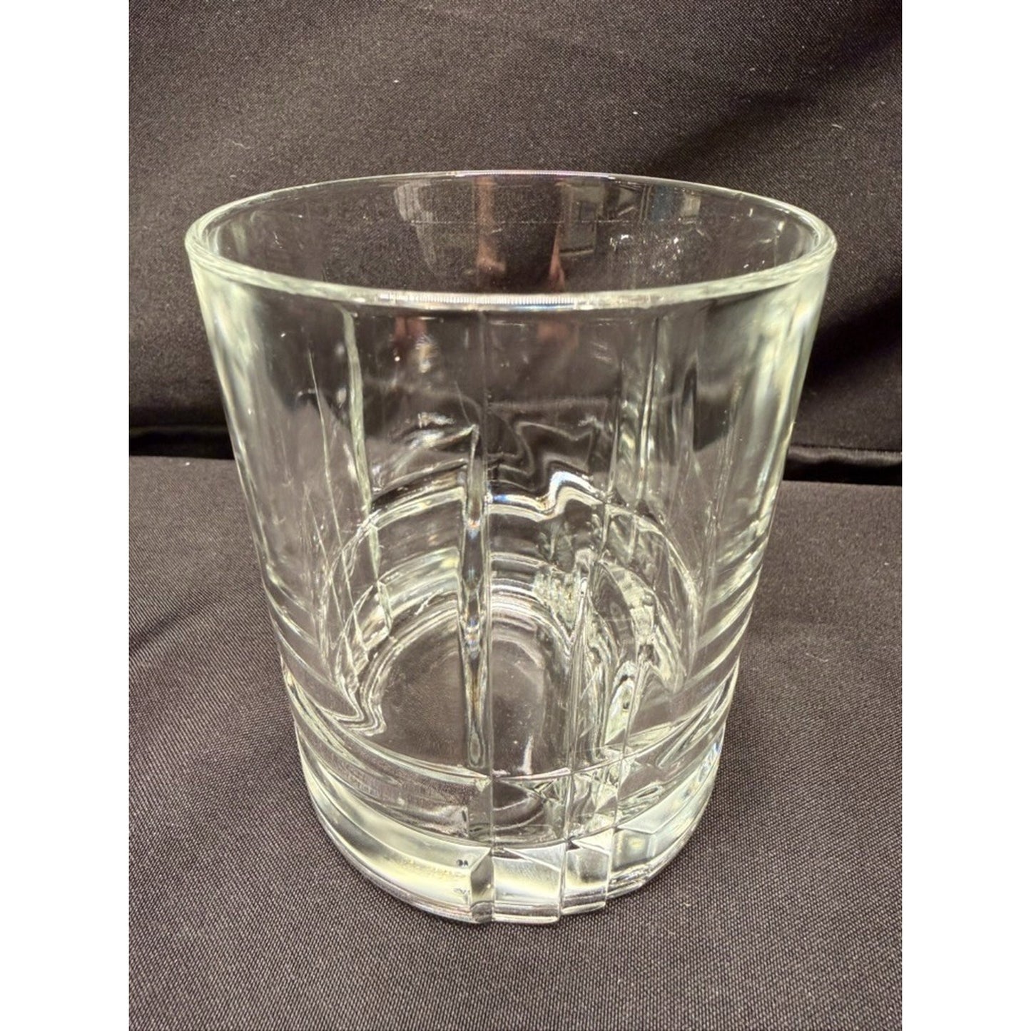 Set of 6 clear old fashioned whisky rocks glasses 4" small tumblers round USA