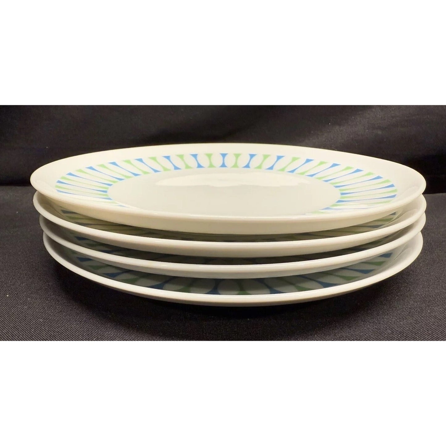 Set 4 Contempri Jackson International Paul McCobb Bread Plates 7.25” Blue Green