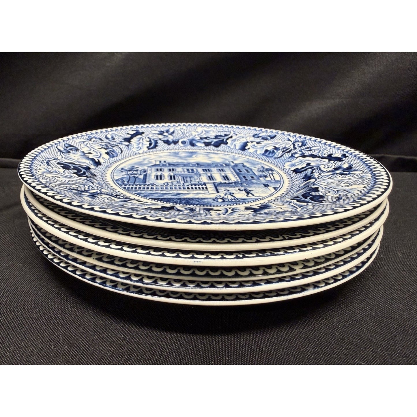 (6) Johnson’s Bros. Historic America Boston Hancock House 7” salad Plate VTG