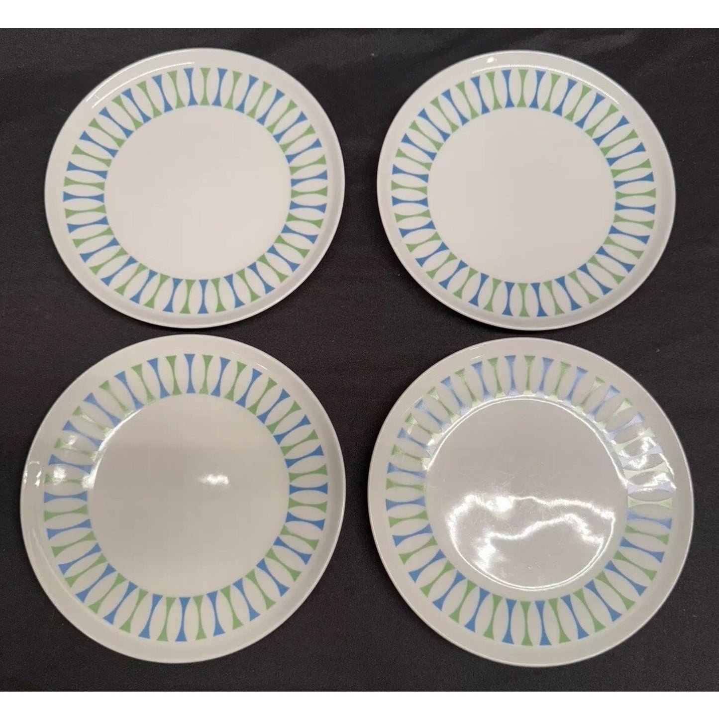 Set 4 Contempri Jackson International Paul McCobb Bread Plates 7.25” Blue Green