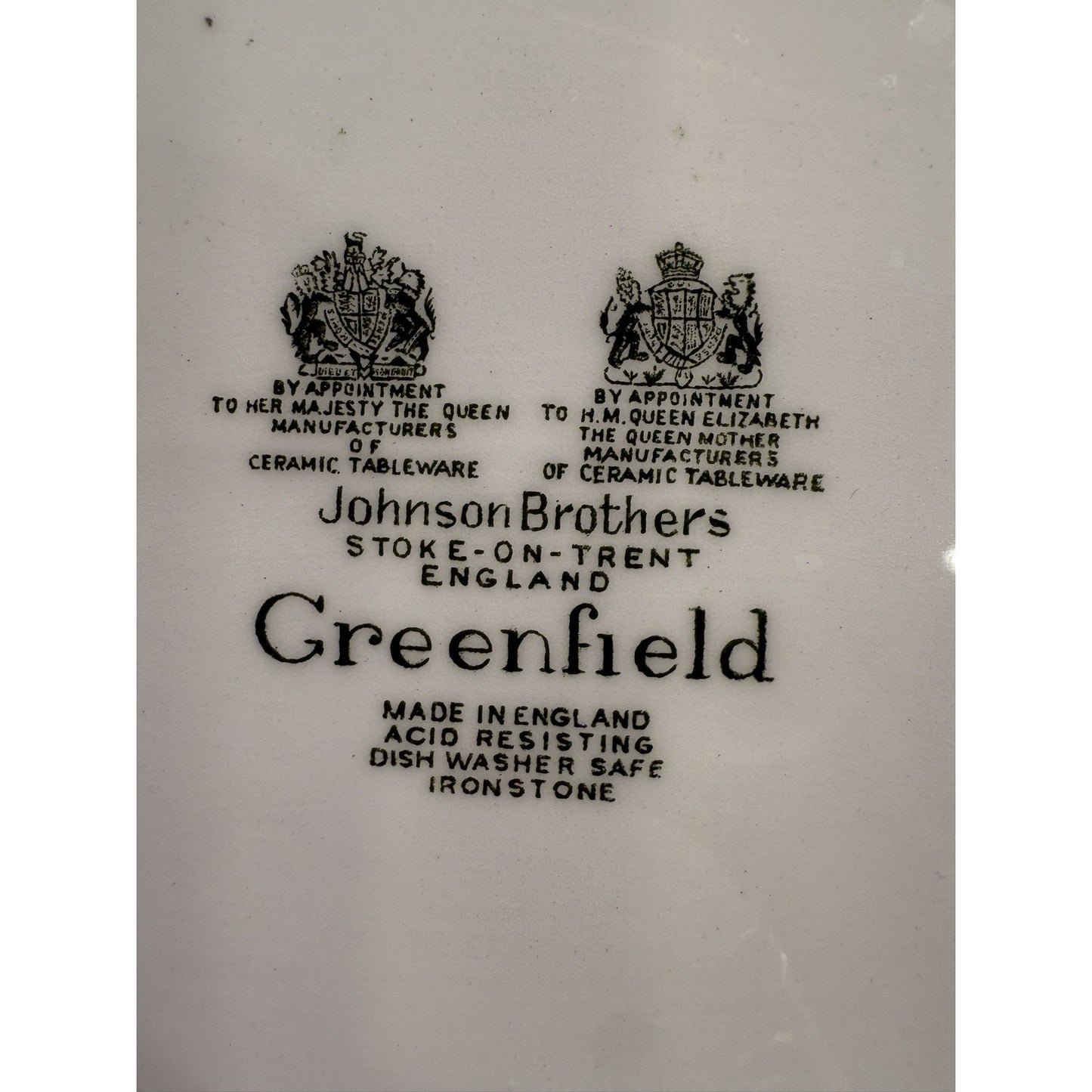 Set of 2 Johnson brothers Greenfield oval/ octagon platters 13.75” & 15.25” VTG