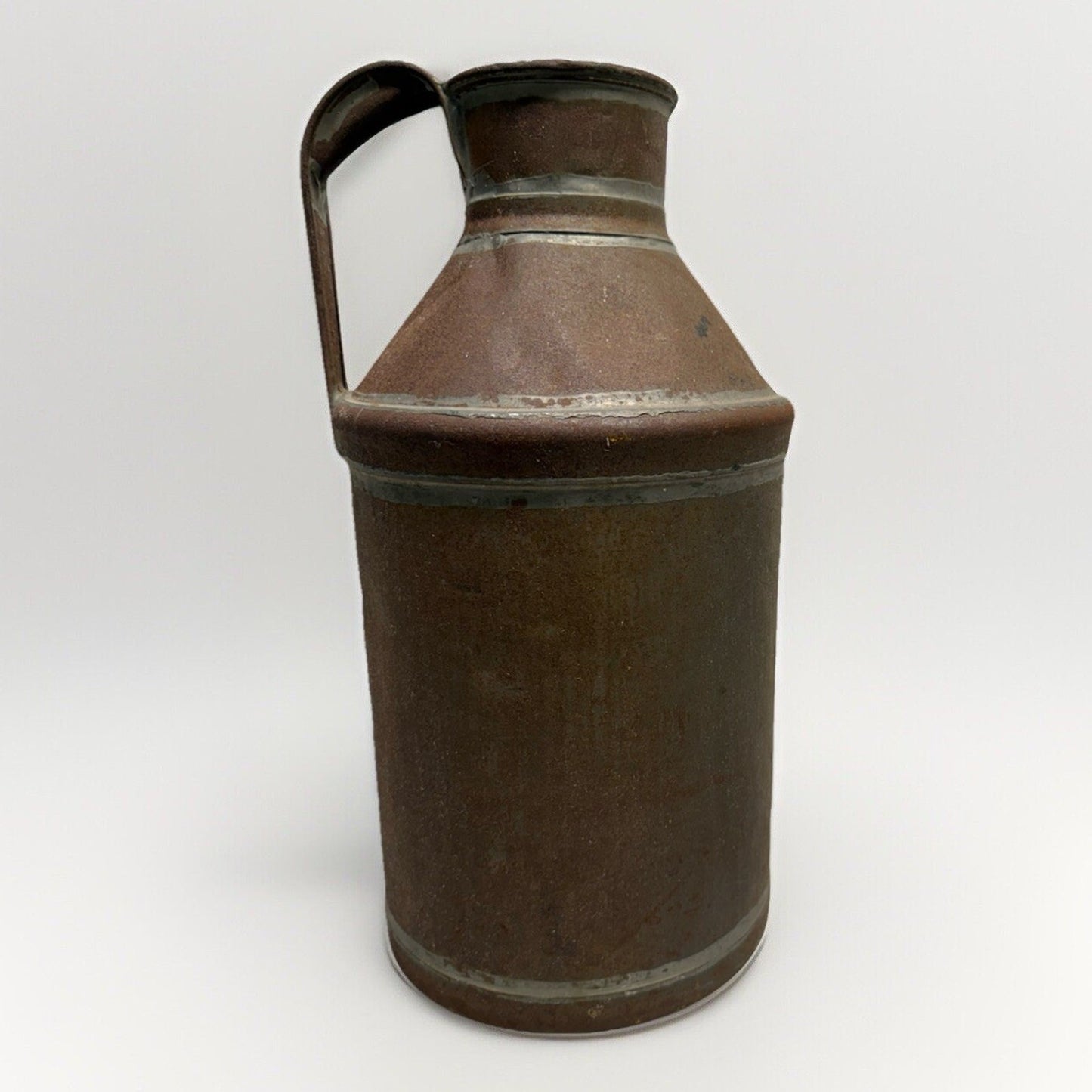 Antique early 1900’s metal milk can original wooden stopper farmhouse rustic 17”