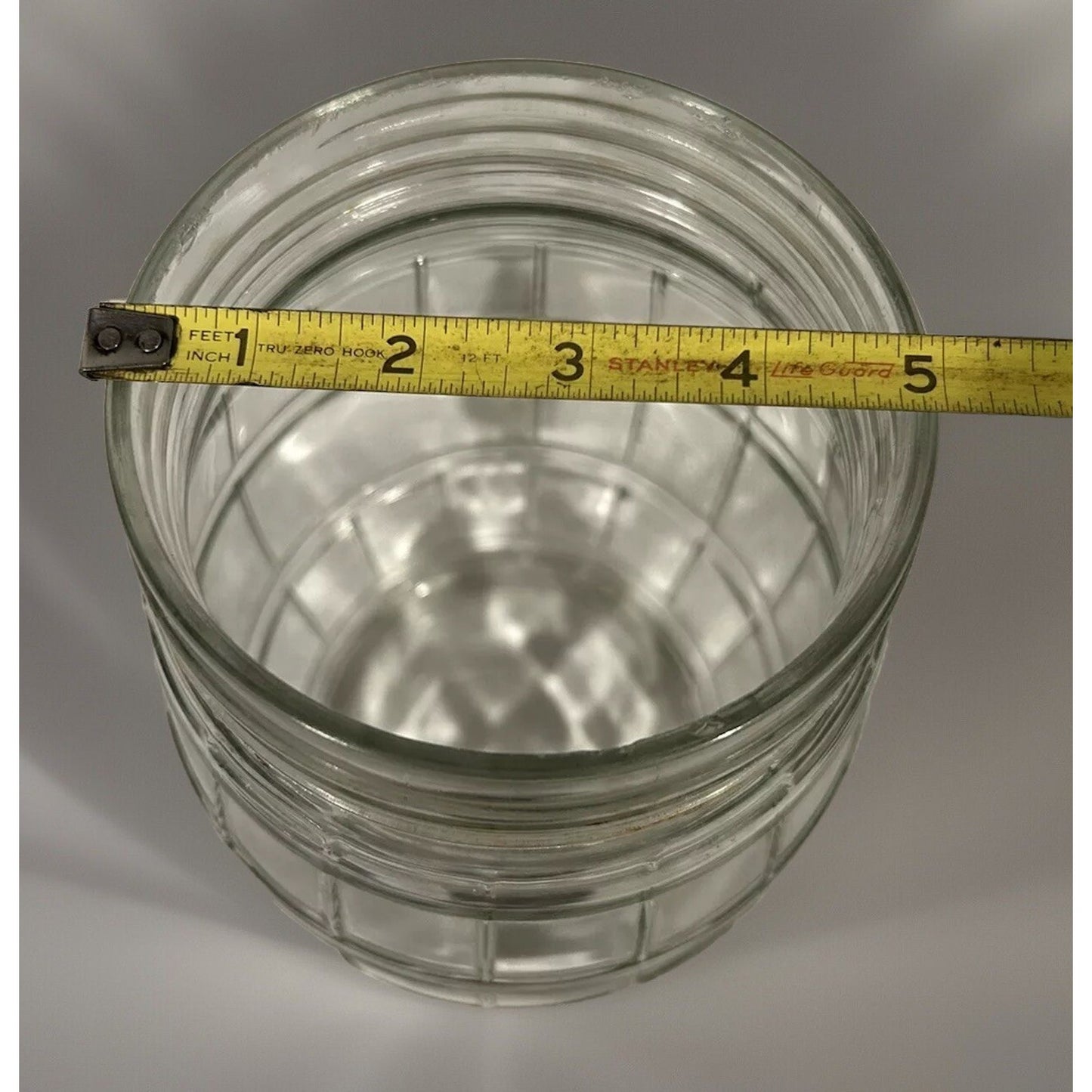 10” Medium Vintage Barrel Style Glass Butter Churn Wooden Hand Crank Primitive