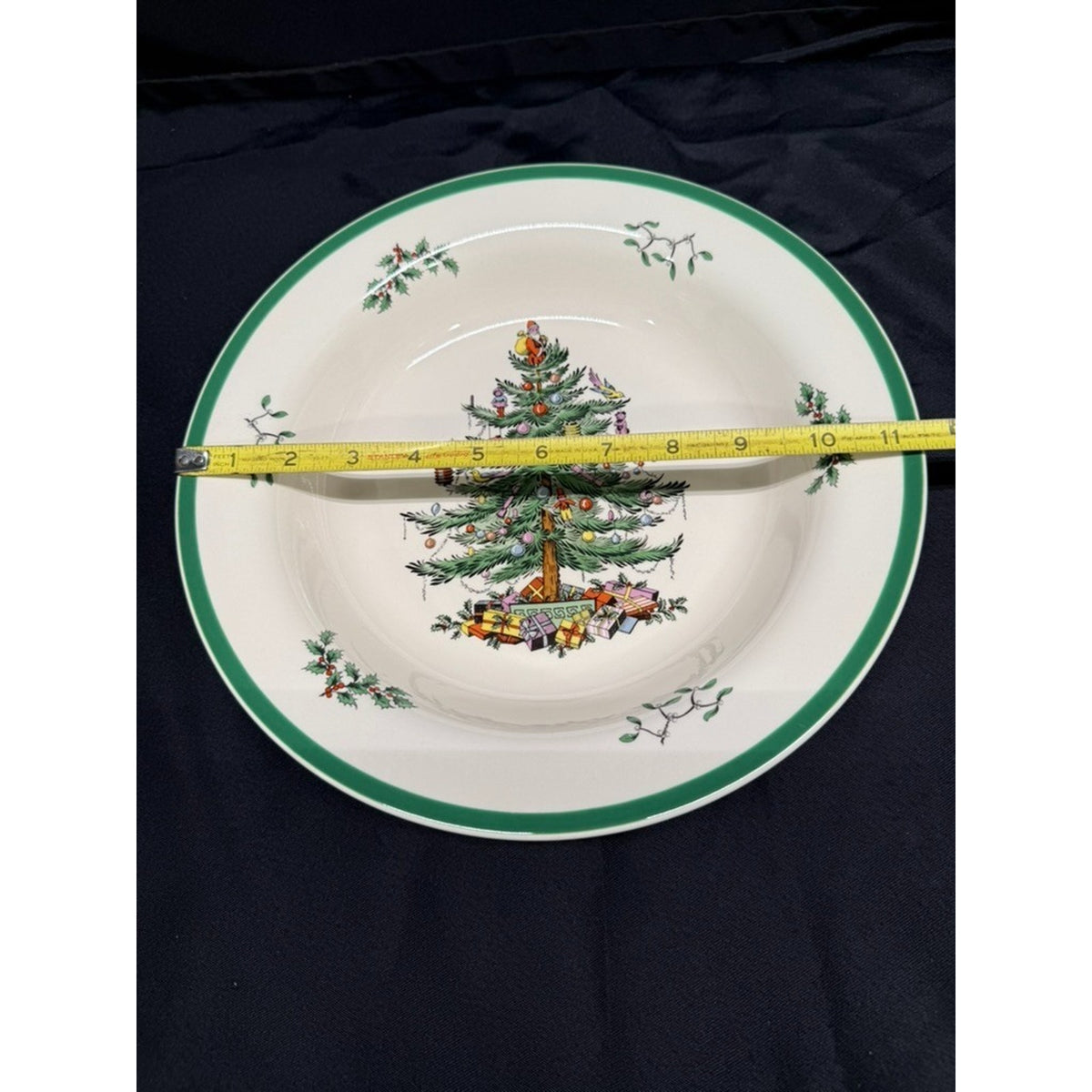 Spode Christmas Tree 11.5" Large Pasta/Vegetable Serving Bowl Round England VTG