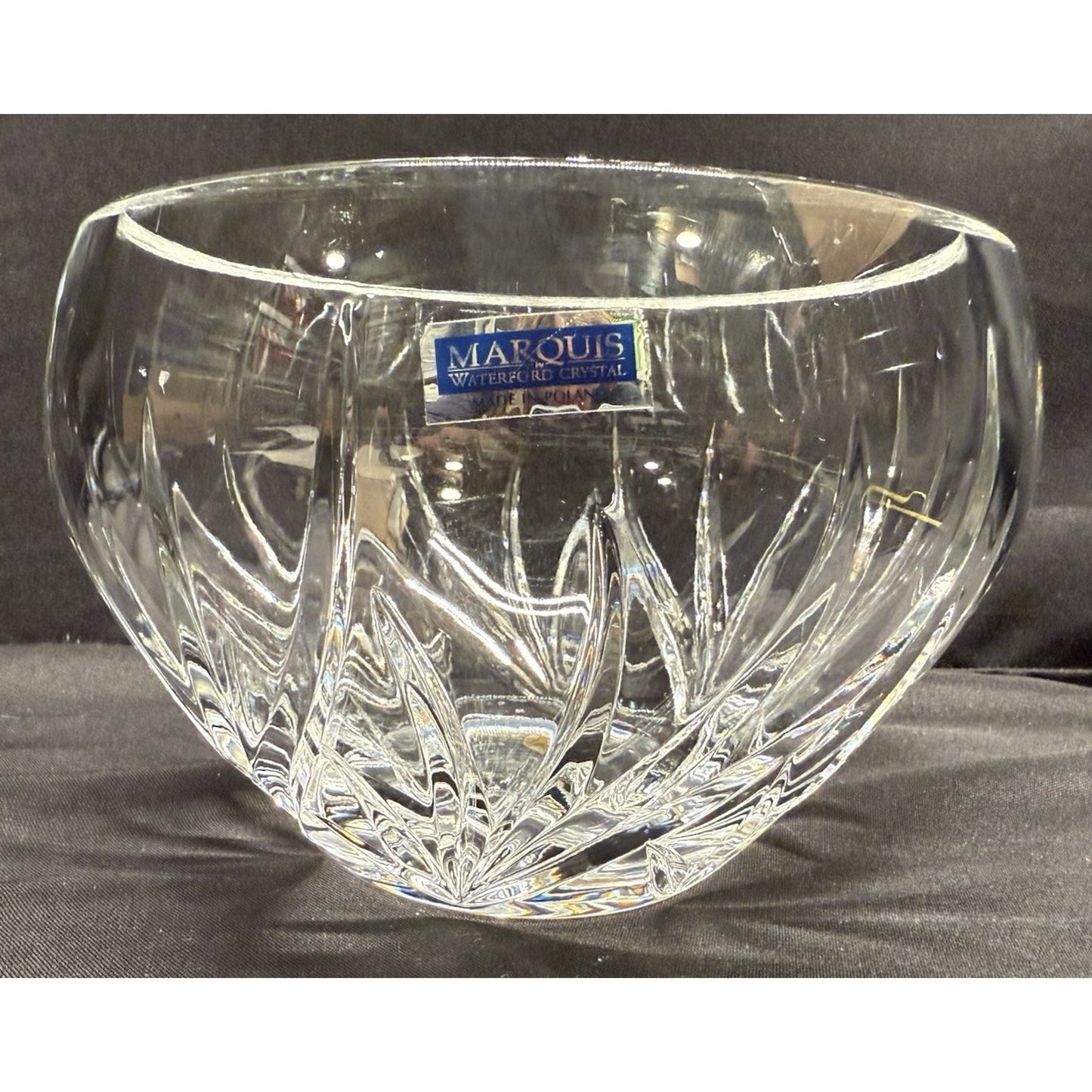 Marquis Waterford lead Crystal clear glass round bowl 6.25” diameter 4.5” tall