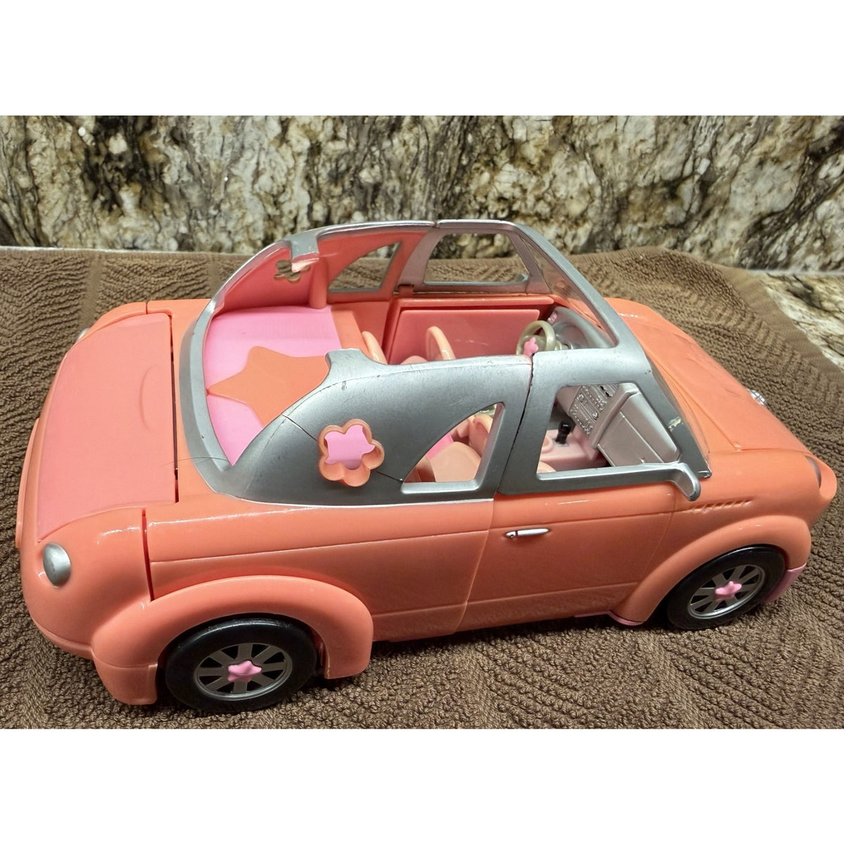 Lot of 5 Polly Pocket Cars Vintage Jeep Stretch Limo Convertable Love Bug Toys