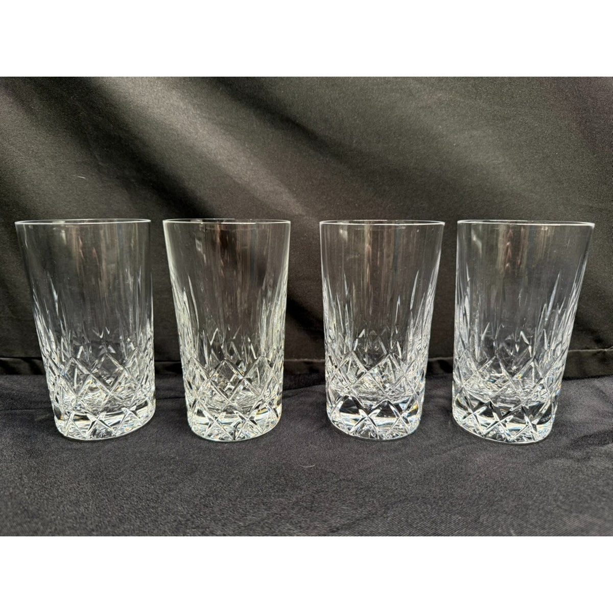 Set of 4 Galway Longford Crystal 5.25" Tall Glasses/Tumblers Clear Vintage