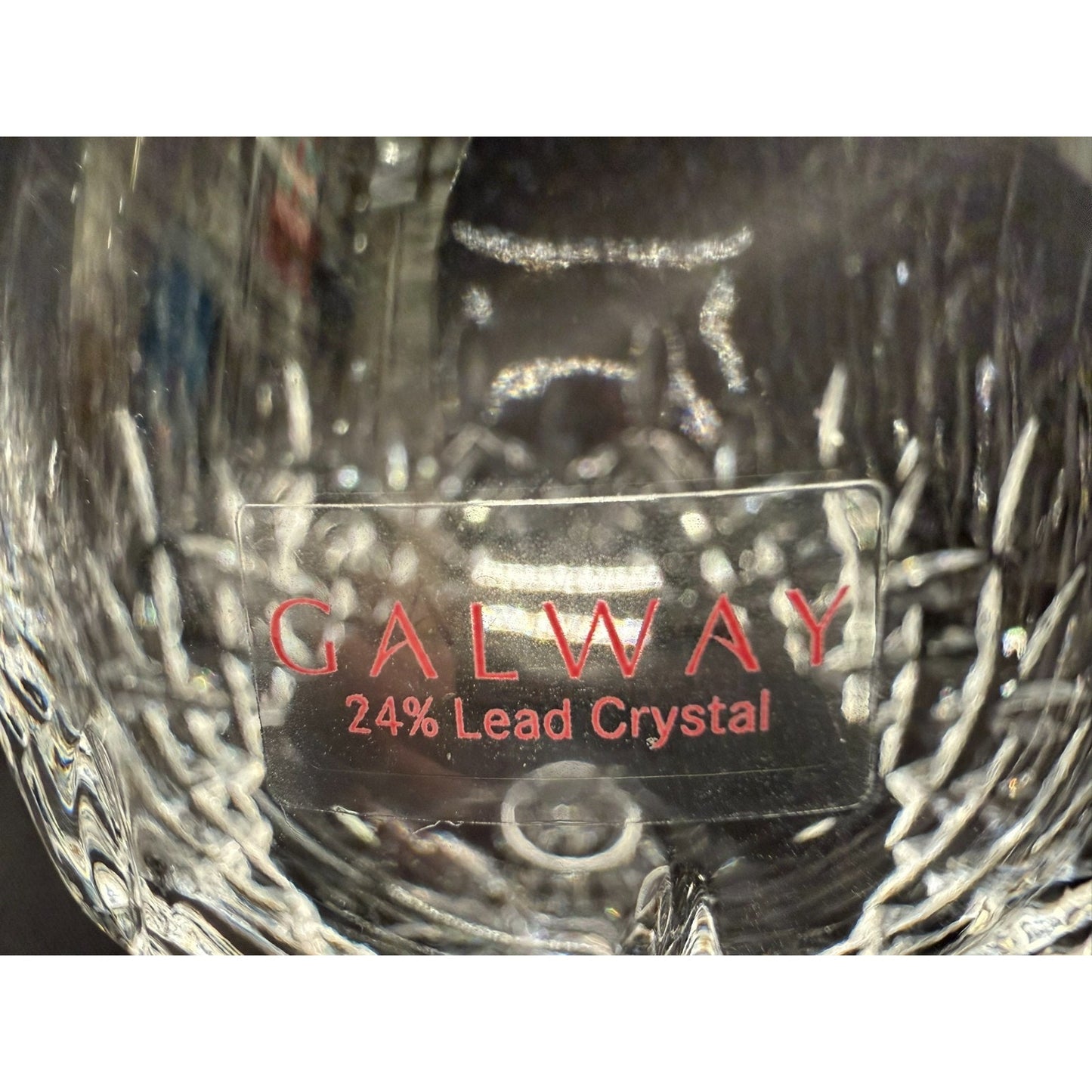 Set of 4 Galway Irish Lead Crystal Longford Brandy Snifter Glasses 5" tall VTG